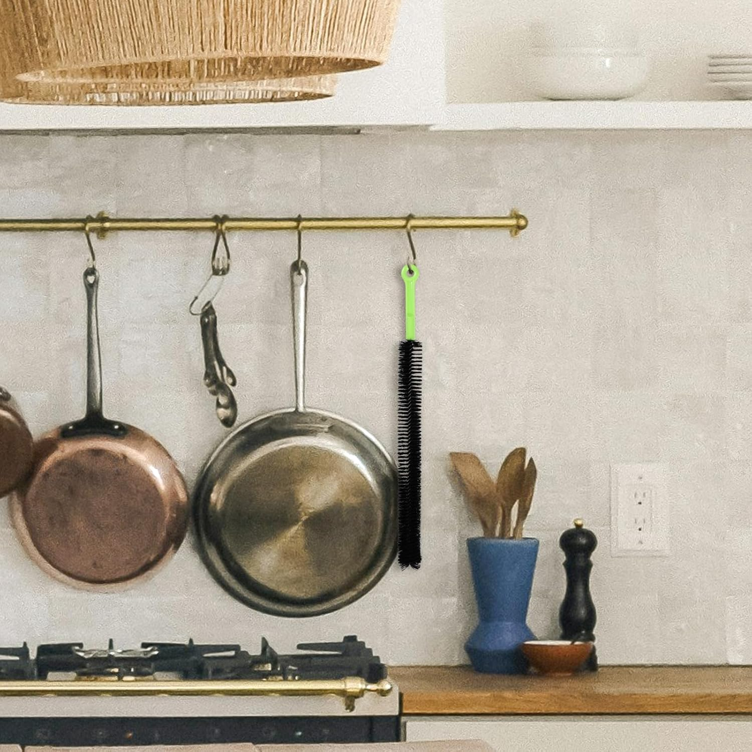 Gosknor 2Pcs Drain Brush, Nylon Stainless Steel Long Pipe Cleaners, 17In Sink Cleaning Brush, Flexible Long Cleaning Brush for Toilet Floor Drain, Kitchen Sink Drain image number 6