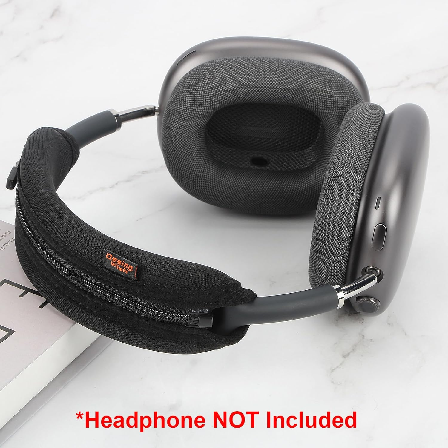 Desing Wish Headband Cover for Apple Airpods Max, Soft Sports Fabric Replacement Headphone Headband Cushion Pad Cover Compatible with Apple Airpods Max Headphone Headband Protector - Black image number 1