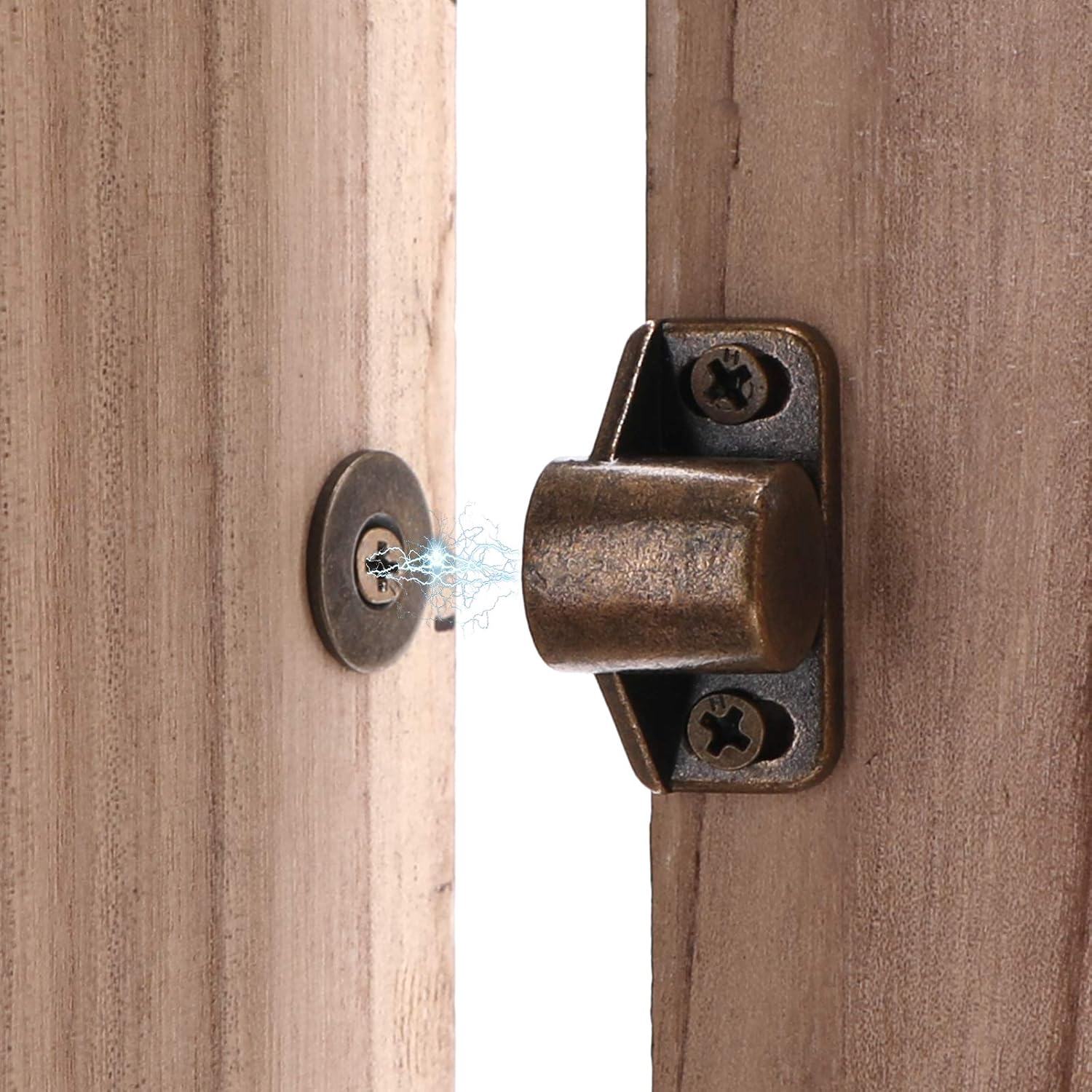 LUTER 4 Pieces Magnetic Door Catches Cabinet Door Magnets with Stainless Steel Screws for Kitchen Cabinet Closer Sliding Door Closure Cupboard Closet (Bronze) image number 2