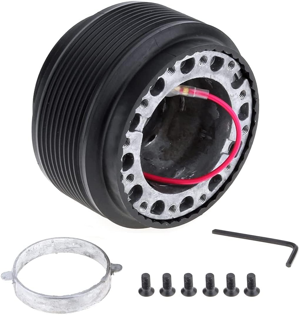 Drisentri Steering Wheel Hub Adapter, Aluminum & Plastic Car Quick Release Steering Wheel Boss Kit Racing Hub Adapter with 6 Bolts Fit for TOYOTA image number 6