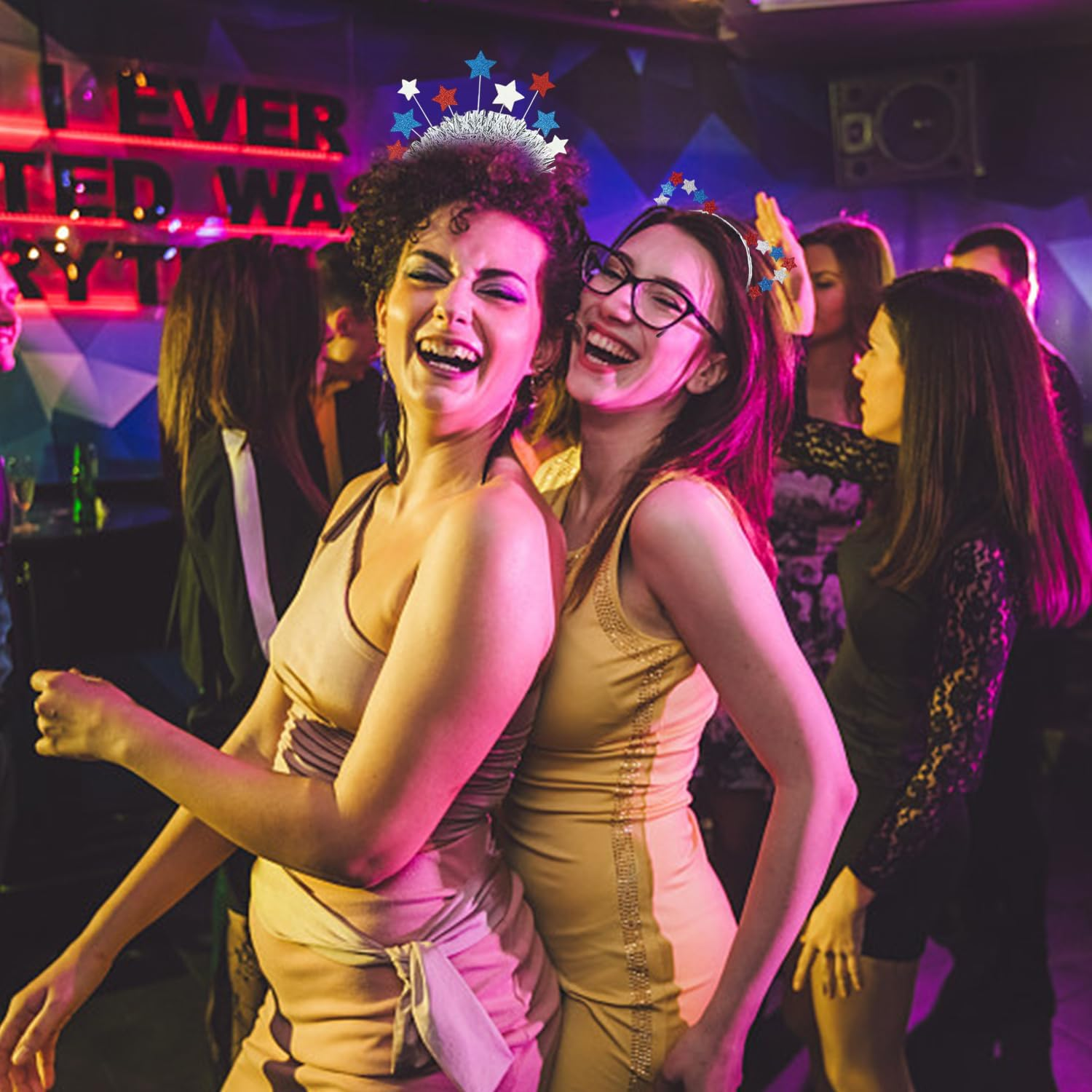 Pack of 2 Star Hair Bands, Exquisite Shiny Headpiece, Party Photo Props, Holiday Hair Accessories, Suitable for Birthday Parties and Banquets image number 1