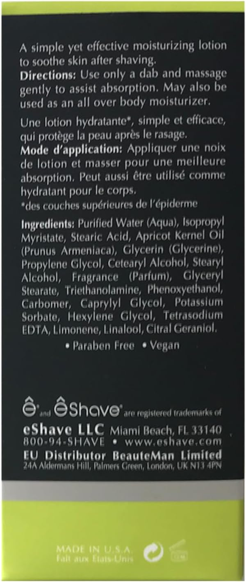 Eshave after Shave Soother - Verbena Lime 180G/6Oz image number 2