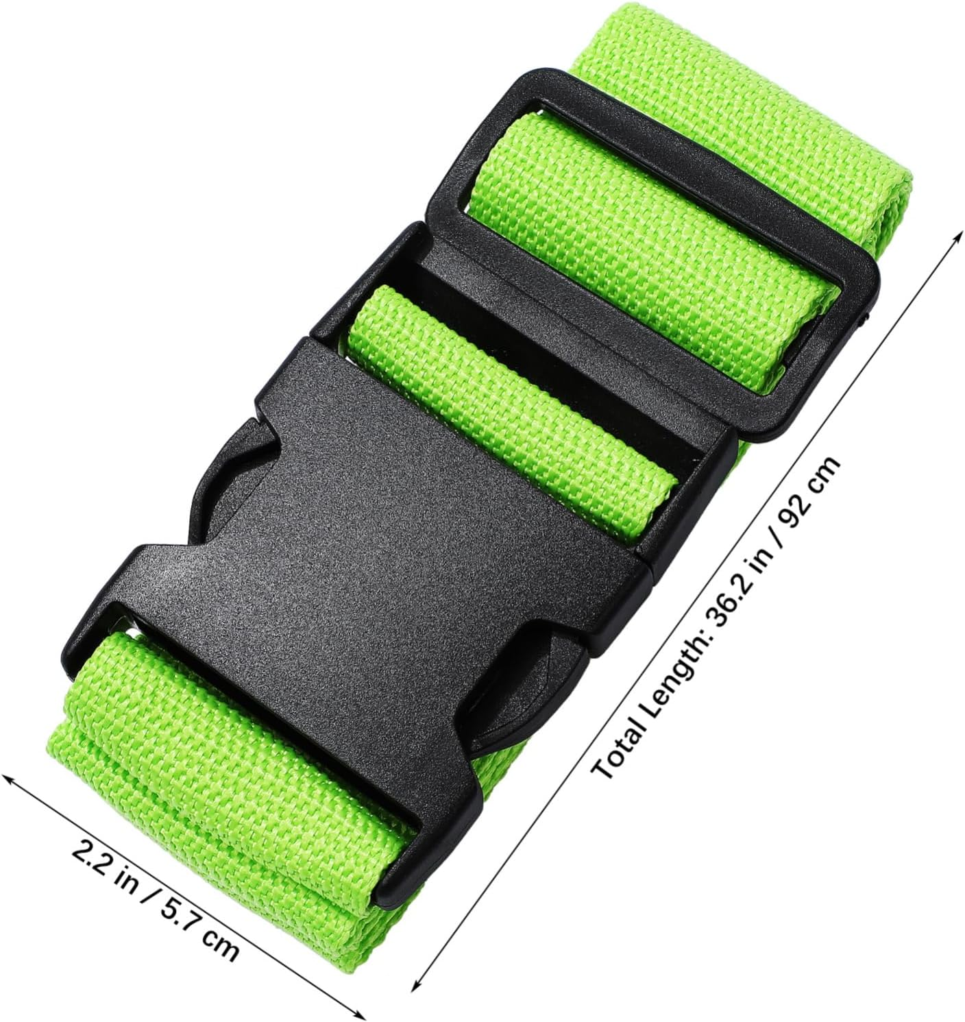 OSALADI 4Pcs Adjustable Luggage Straps Fluorescent Green Polypropylene Fiber Suitcase Belts for Secure Travel Bag Bundling and Easy Identification image number 6