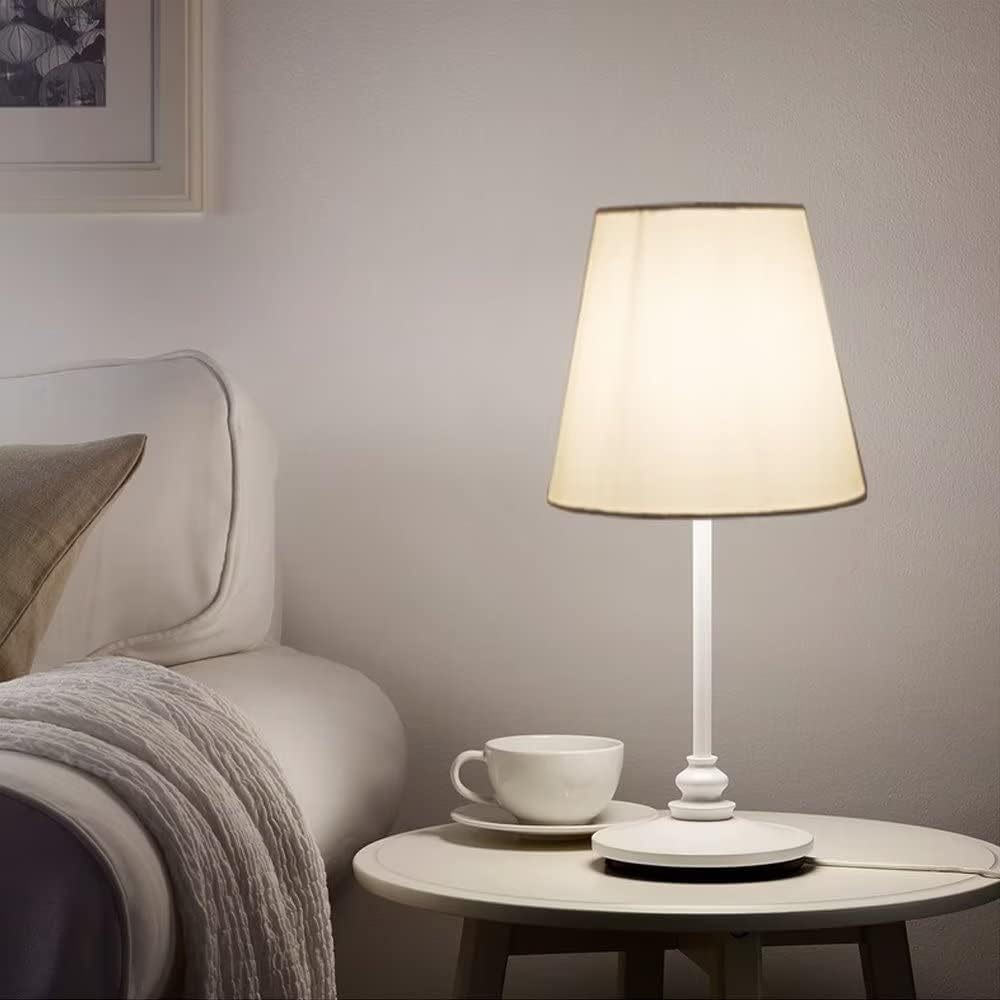 Sinta Fabric Lampshade &Oslash;5.5/14Cm Small Light Shade for E14/E27 Chandelier, Upright Wall Lamp, Table Lamp, Candle Light, White image number 6