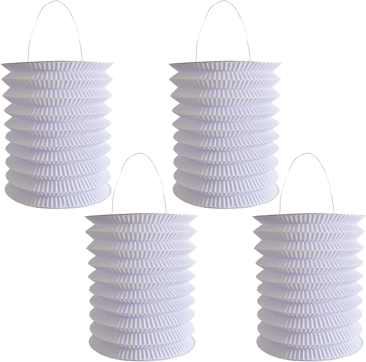 Hezhou 4 Pieces Hanging Lantern Paper Lanterns Lanterns Lantern Outdoor Lanterns Cylindrical Garden Lantern Paper Balloon Lantern Outdoor Party Decoration for Creative DIY Projects Wedding Birthday image number 6