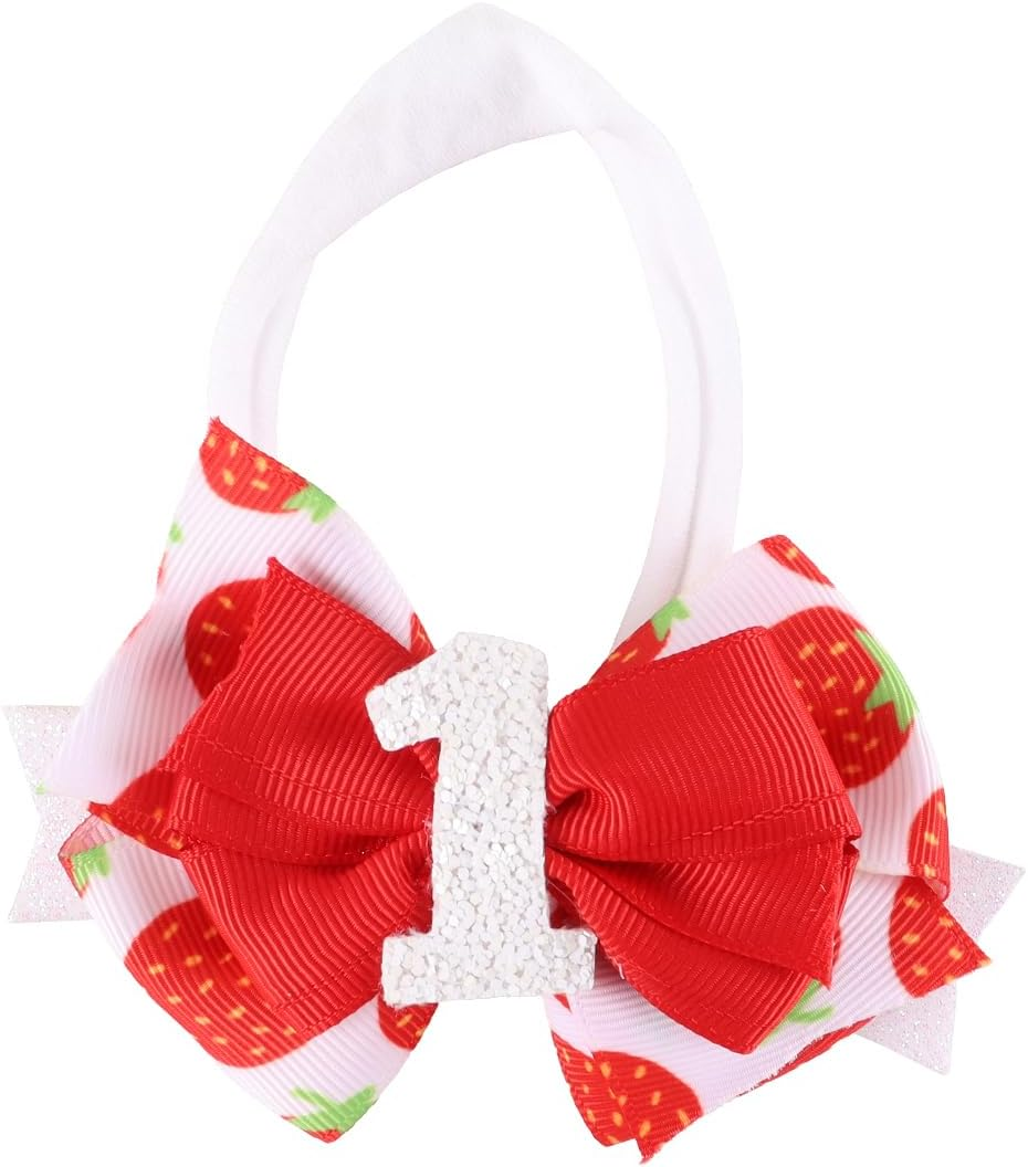Enwye Birthday Hair Bows Strawberry Style Hair Clip for Party Decoration image number 1