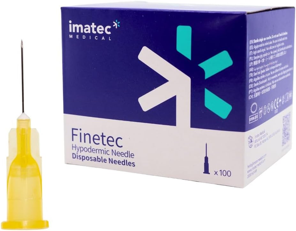 30G X 13Mm Needles &ndash; 1/2 Inch, Box of 100 &ndash; Sterile, Disposable Luer Lock Needle Tips for Science, Lab Experiments, and Craft Use - Imatec image number 1