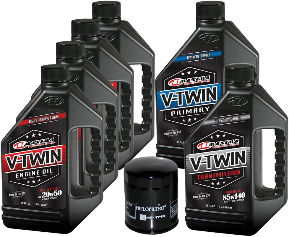 Maximahiflofiltro VTTOCK12 Complete Engine Oil Change Kit for V-Twin Full Synthetic Harley Davidson Twin Cam, 6 Quart image number 2