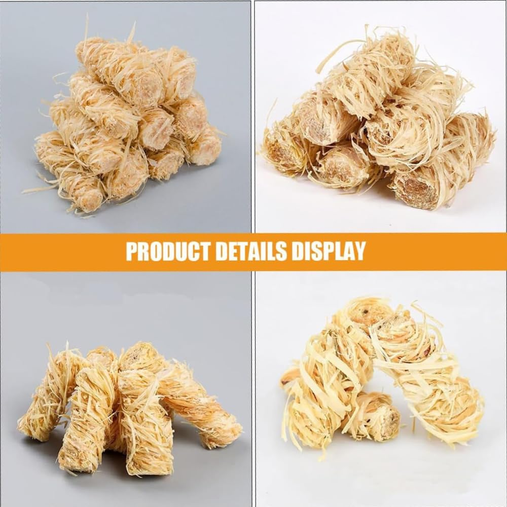 100PCS Fire Starters, Natural Charcoal Fire/Eco Friendly Wood Firelighters/Quick Wax Flame Fire Starters for BBQ, Barbecue Grills, Wood Stove, Smokers, Campfires and Outdoor Fireplaces