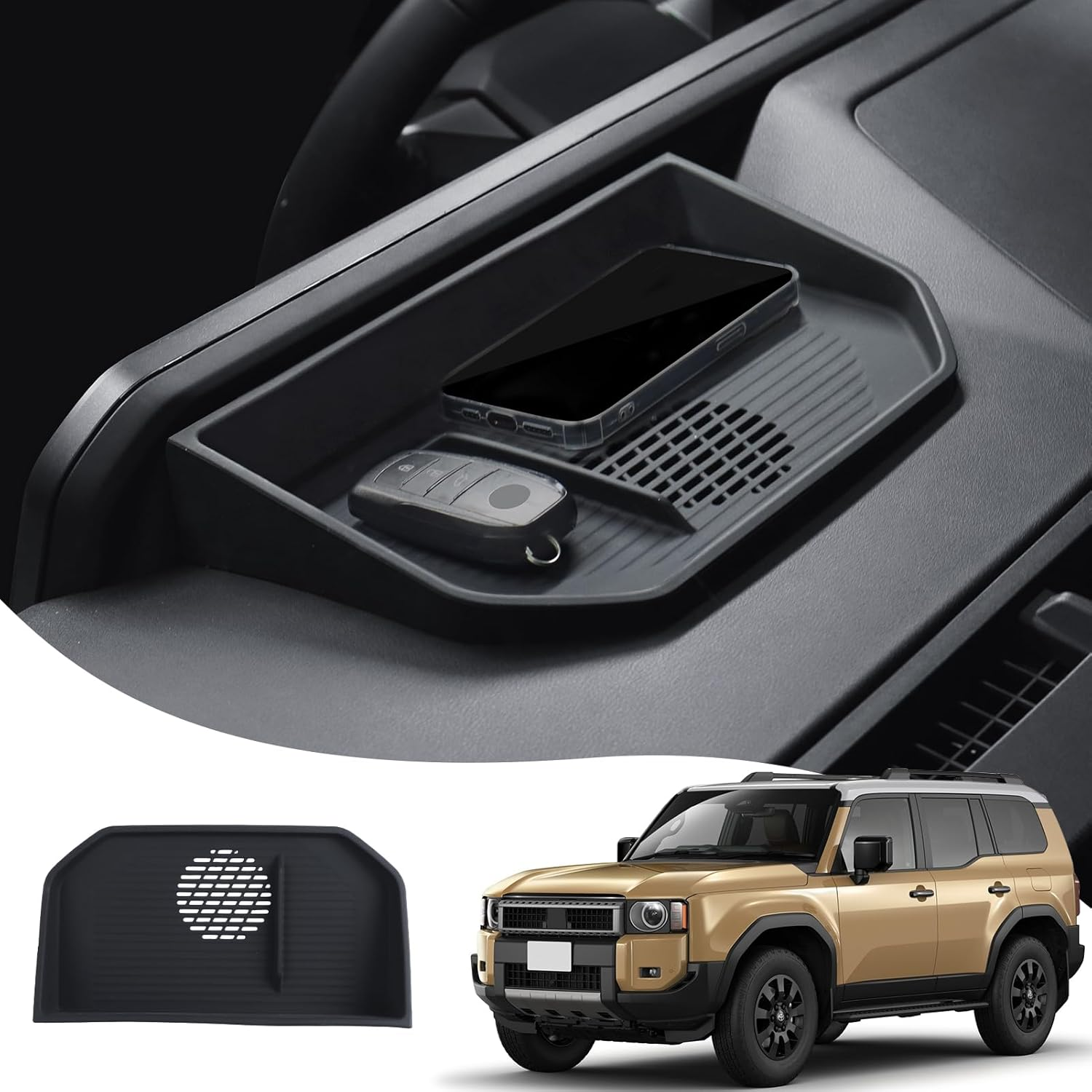Dashboard Storage Box Fit for Toyota Land Cruiser 250 1958 Prado Lc250 J250 2024 2025 Central Console Storage Cushion Internal Modification Accessories image number 6