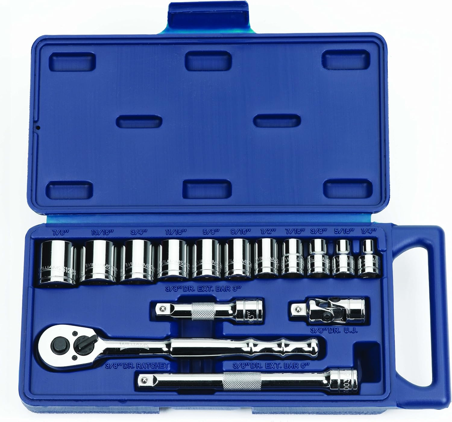 Williams JHW50666 47-Piece 3/8-Inch Drive Socket and Drive Tool Set with Compact Case- 6 & 12 Point SAE & Metric image number 4