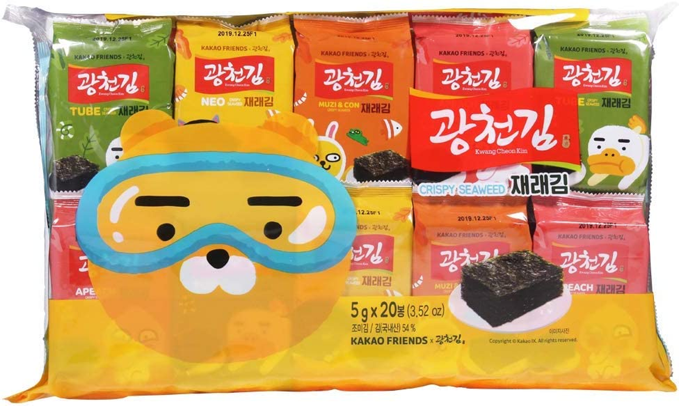Kakao Friends Roasted Seasoned Seaweed Multipack 5G 20 Pack image number 4
