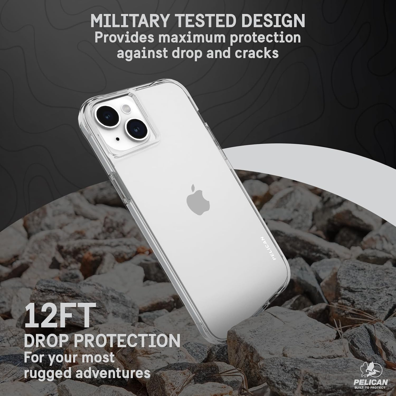 Pelican Ranger Series - Iphone 15 plus Case 6.7' [Wireless Charging Compatible] [Anti-Yellow] Protective Phone Case with Anti-Scratch Tech [12Ft Mil-Grade Drop Protection] 15 plus Cover - Clear - Clear image number 6