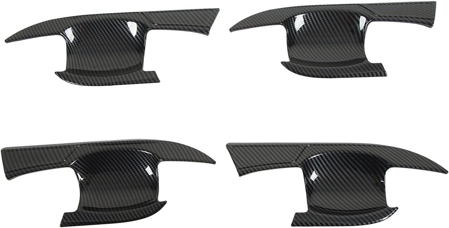 NDNCZDHC 4PCS Car Door Bowl Sticker Carbon Fiber Pattern Door Handle Protector Replacement for Mitsubishi Outlander 2023 image number 6