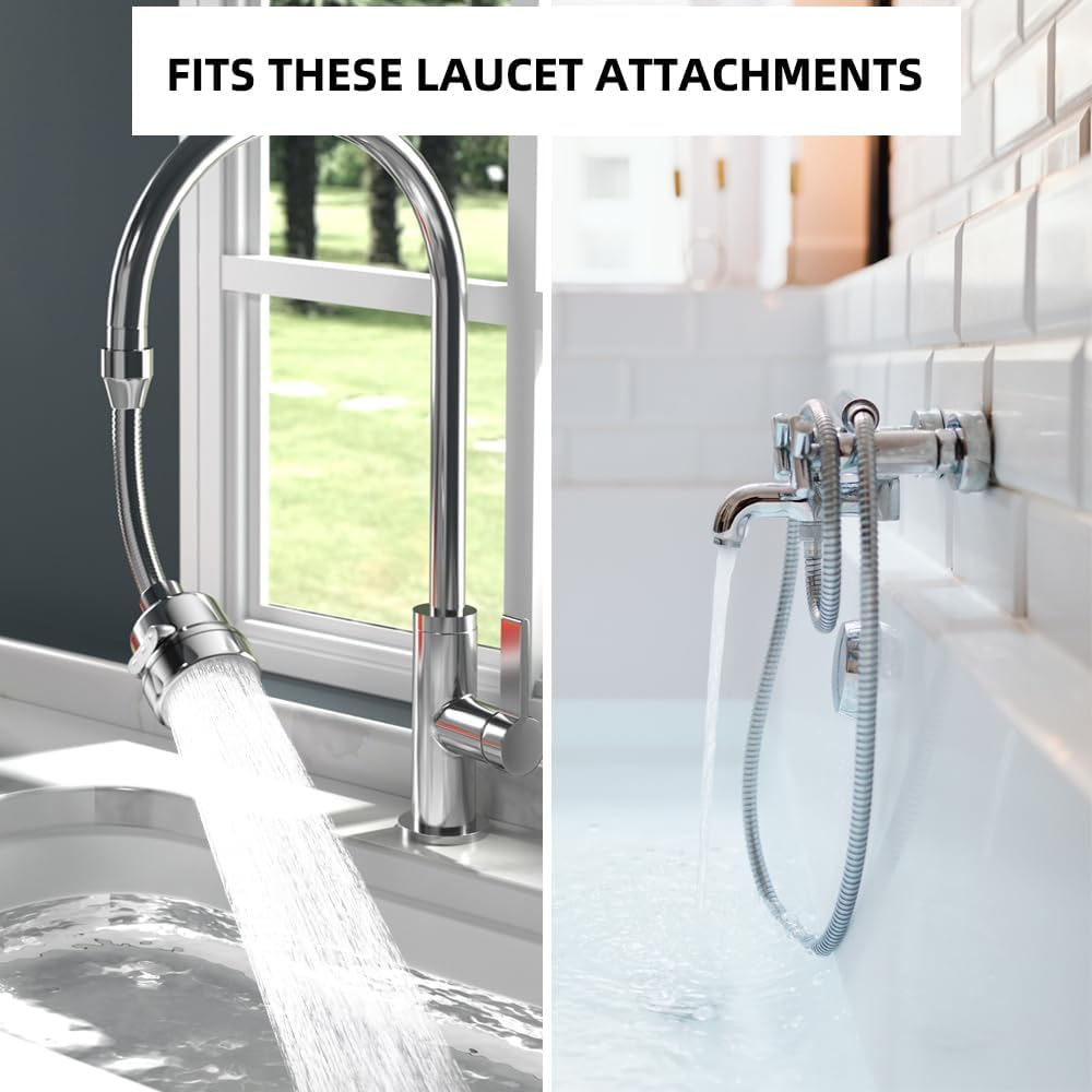 Pack of 2 Tap Adapter M18.5 to M22 Male Thread - Metal Tap Connector for Connecting Aerators to the Tap - Brass Thread Adapter for Male Thread Water Filter and More image number 6