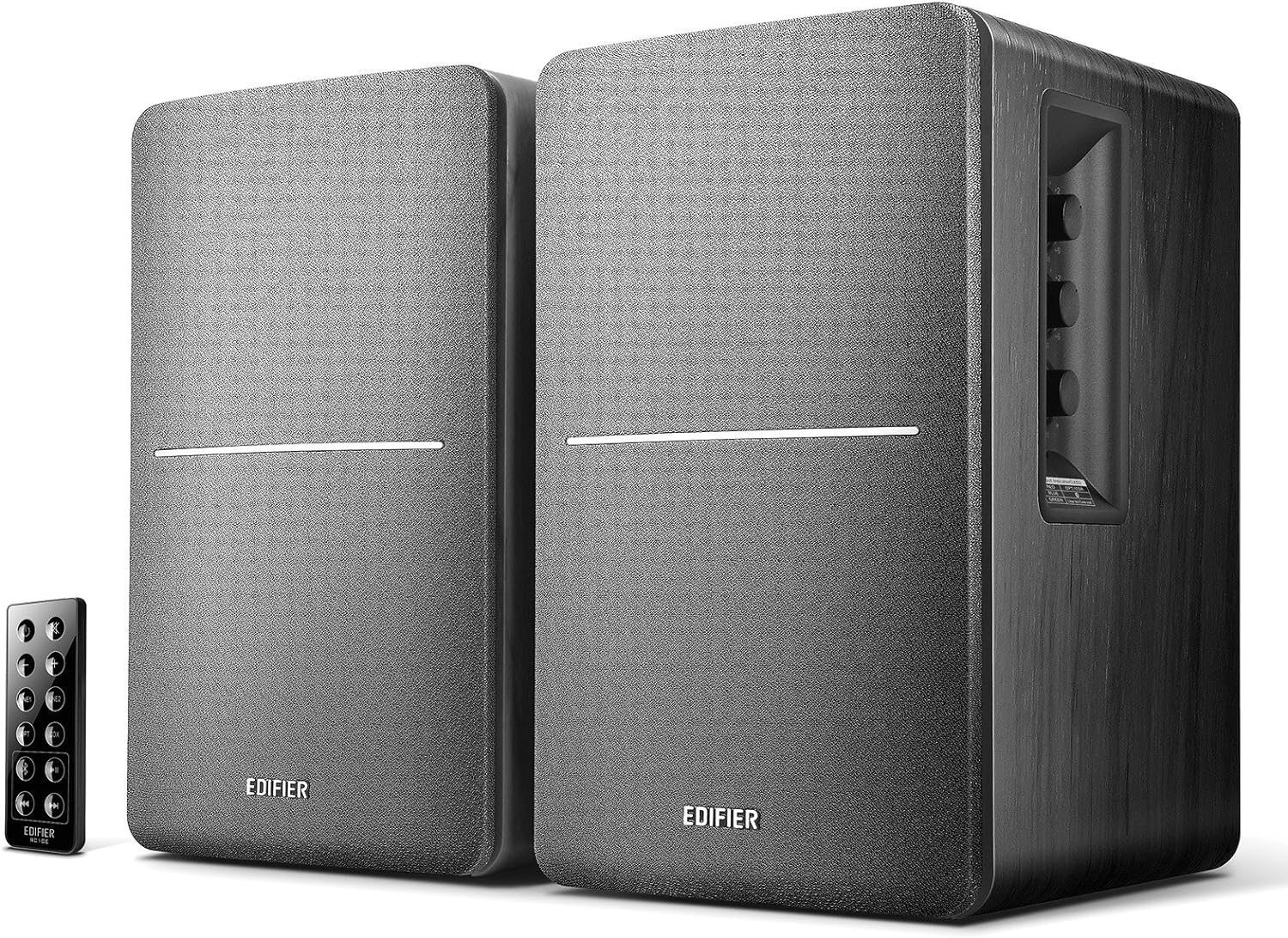 Edifier R1280DB Powered Bluetooth Bookshelf Speakers - Optical Input - Wireless Studio Monitors - 4 Inch near Field Speaker - 42W RMS - Black - Black image number 3