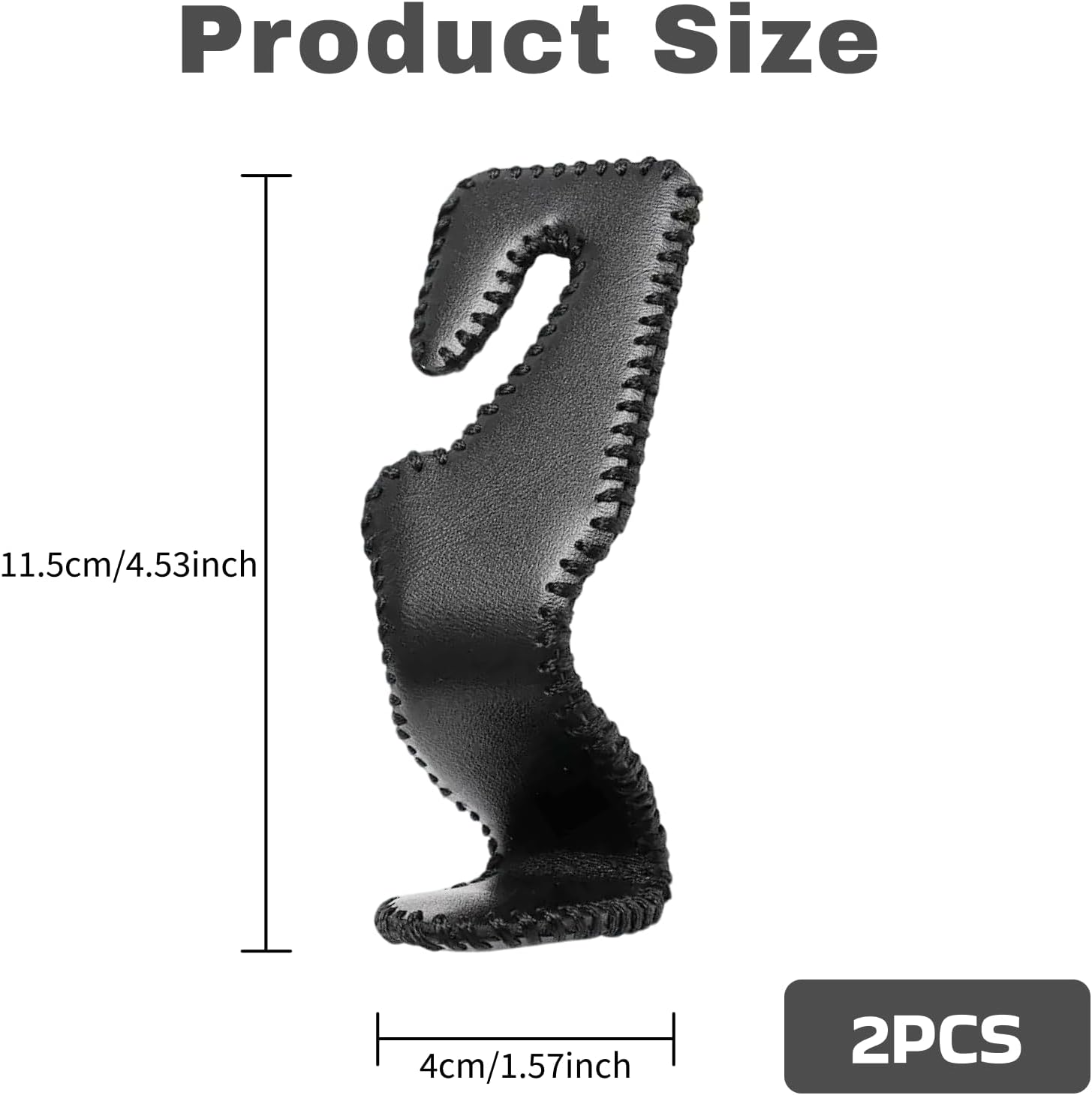 Universal Car Hooks for Back Seat Headrest, Microfiber Leather & Stainless Steel Hanger Holder for Bags, Purses, Cloth, Drinks, Groceries, Strong & Sturdy Design (Black, 2 Pack)