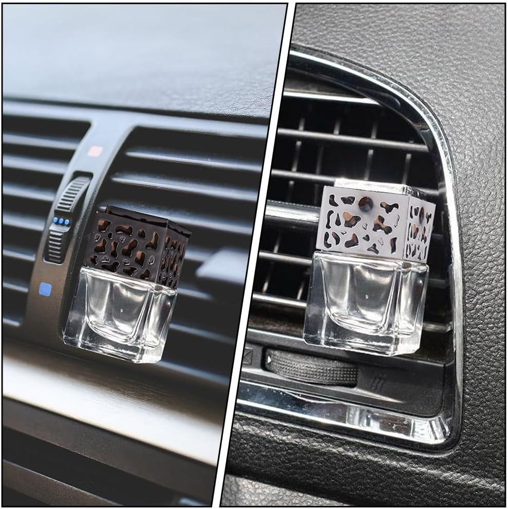 KALLORY 3PCS Car Air Freshener Bottle Empty Essential Oil Diffuser Bottle Car Air Freshener Perfume Diffuser Clip image number 1