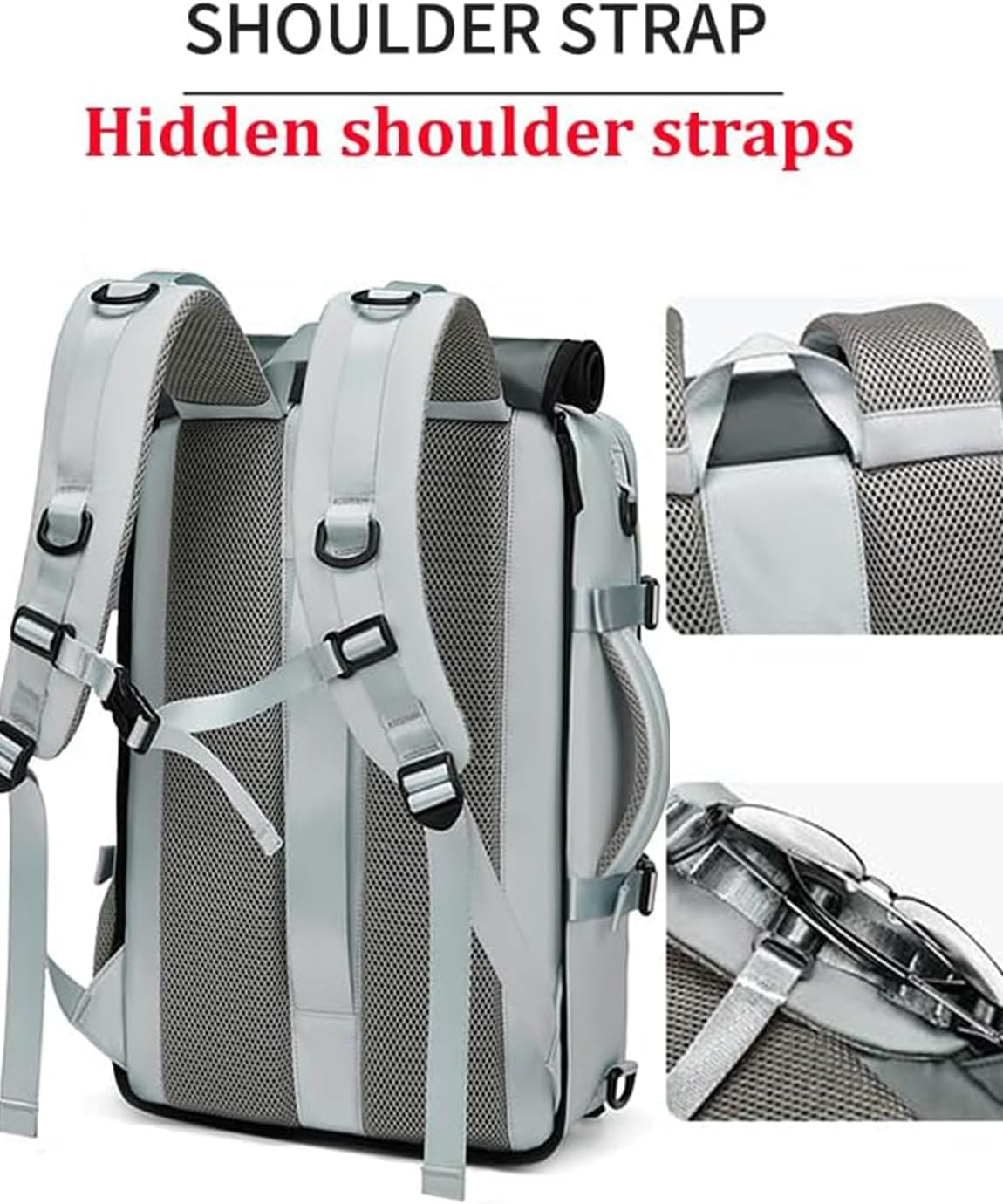 Betterlife Men'S Travel Backpack, Gray, Waterproof, with Shoe Pocket, USB Charging Port, Stylish Travel Large Capacity Backpack, Waterproof Laptop Bag image number 1