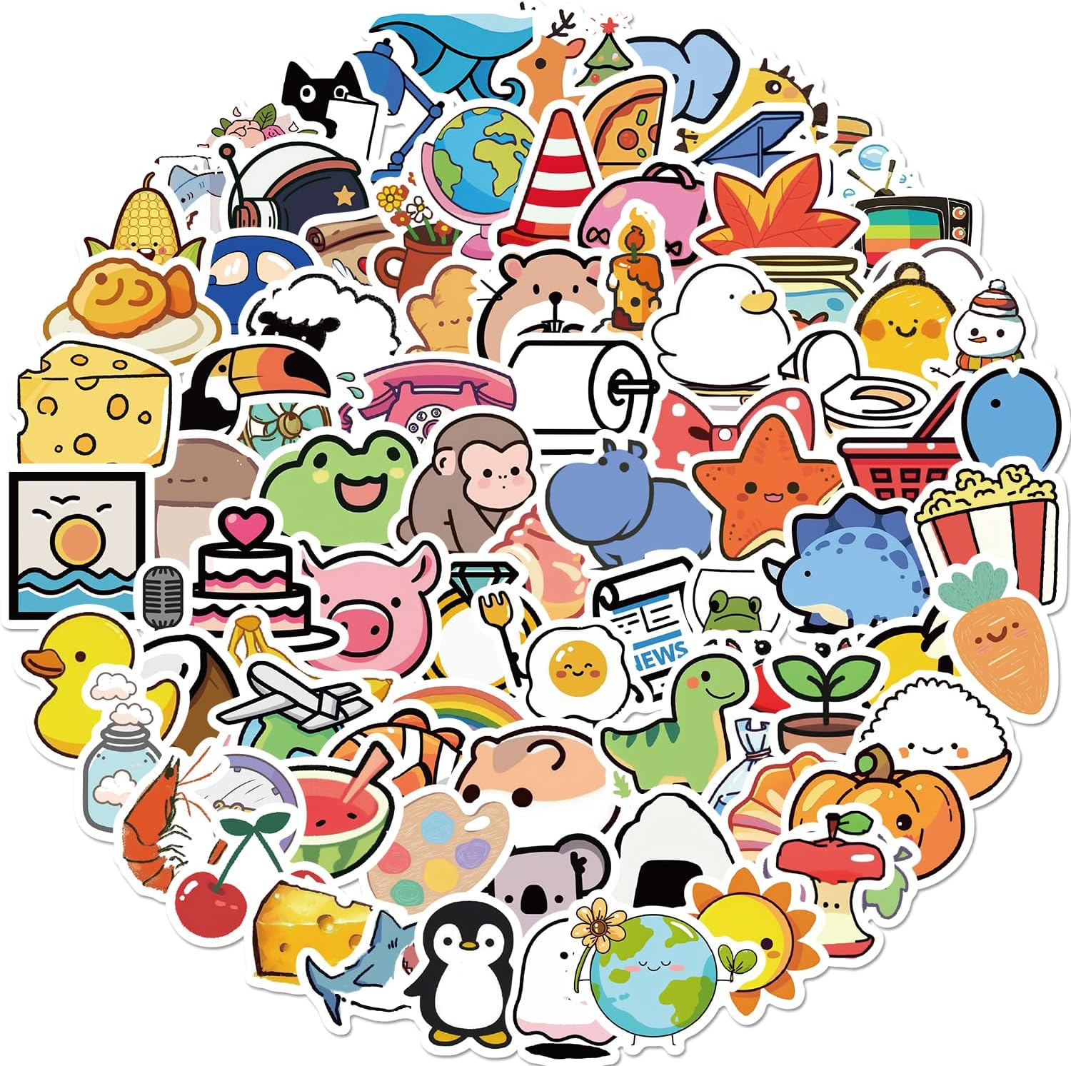 QTL 50Pcs Waterproof Vinyl Rainbow Stickers Pack Water Bottle Laptop Pride Stickers for Adults Party Supplies