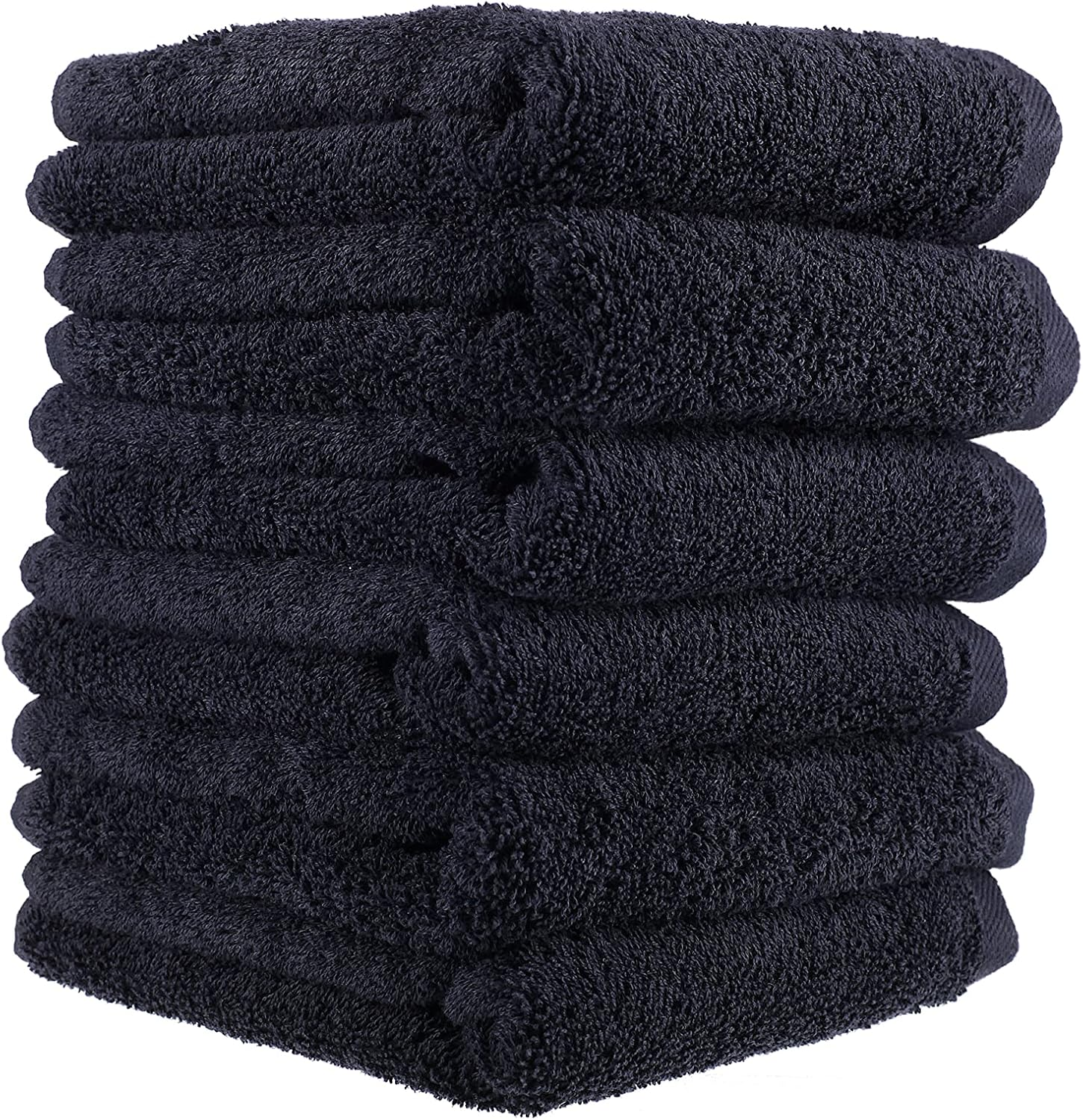 10 Black 135G SSS Salon Towel 100% Cotton Hand Towels Barber Beauty Gym Hotel SPA 35X75 image number 1