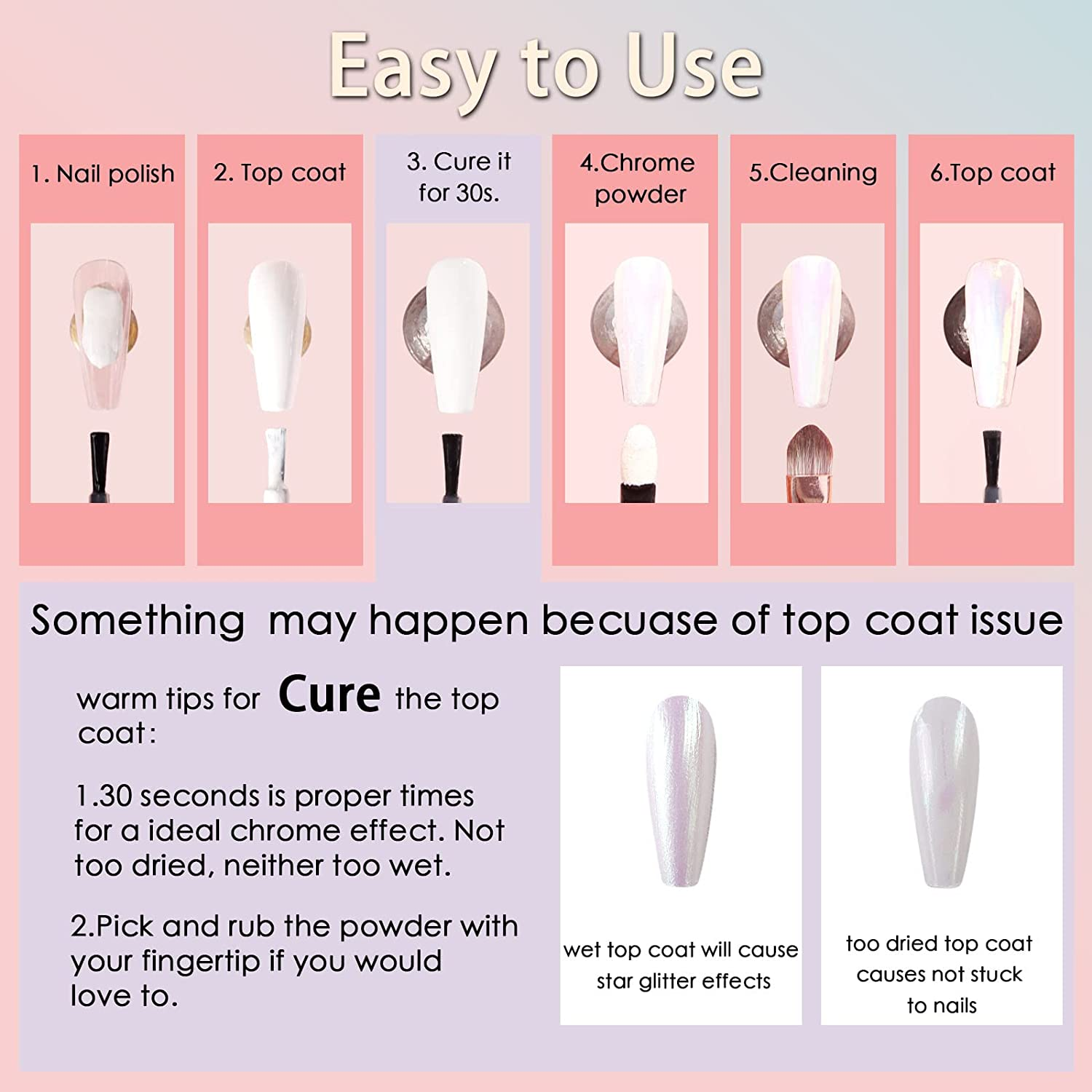 Allstarry Chrome Nail Powder Metallic Mirror Effect Pigment Iridescent Aurora, Mermaid Pearl Glitter Dust Kit for Gel Polish Nail Art Decoration, Resin Craft- Violet Green Emerald image number 3