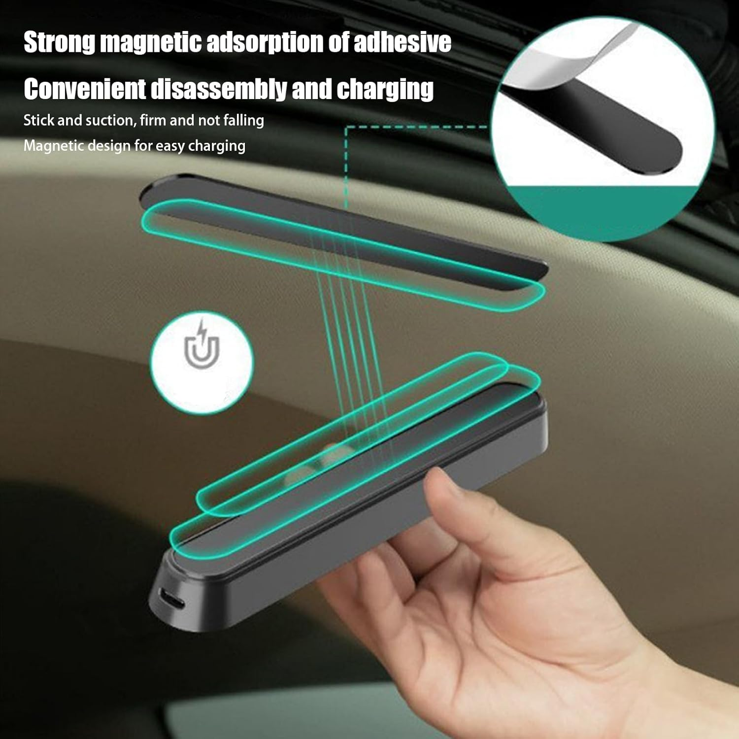 Ca-R Boot Automatic Light, Ca-R Led Interior Lights, Automatic Boot USB Rechargeable Motion Sensor LED Lamp, Interior Vehicle Storage Lighting for -R, Rvs and Trucks image number 2