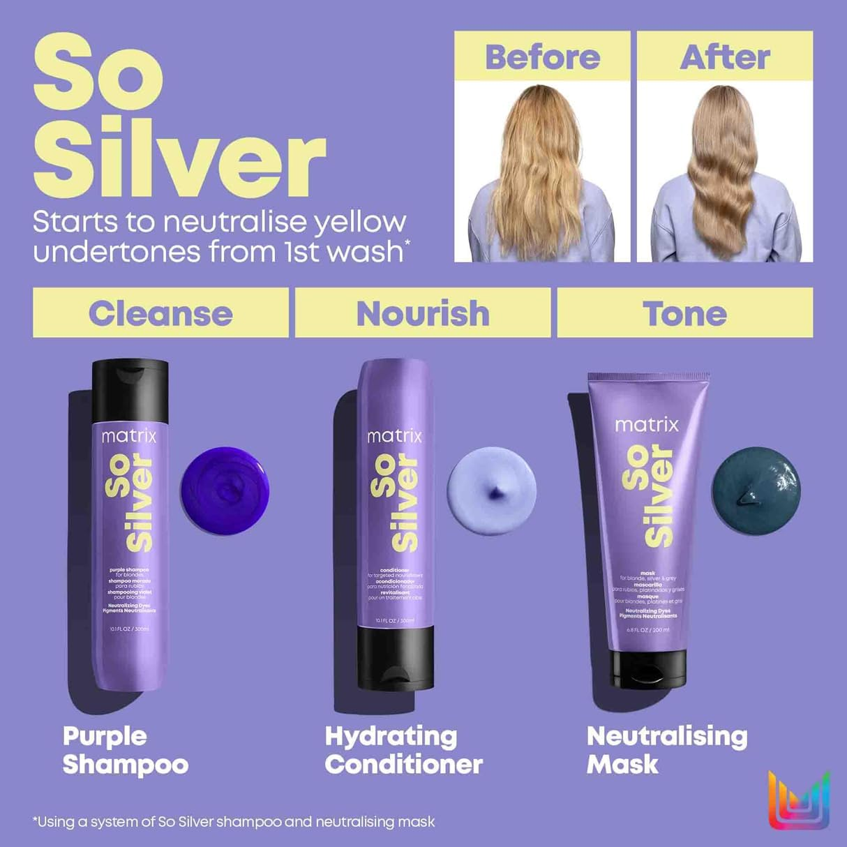 Matrix Matrix Total Results Color Obsessed so Silver Purple Shampoo, 0.3 Kg image number 5