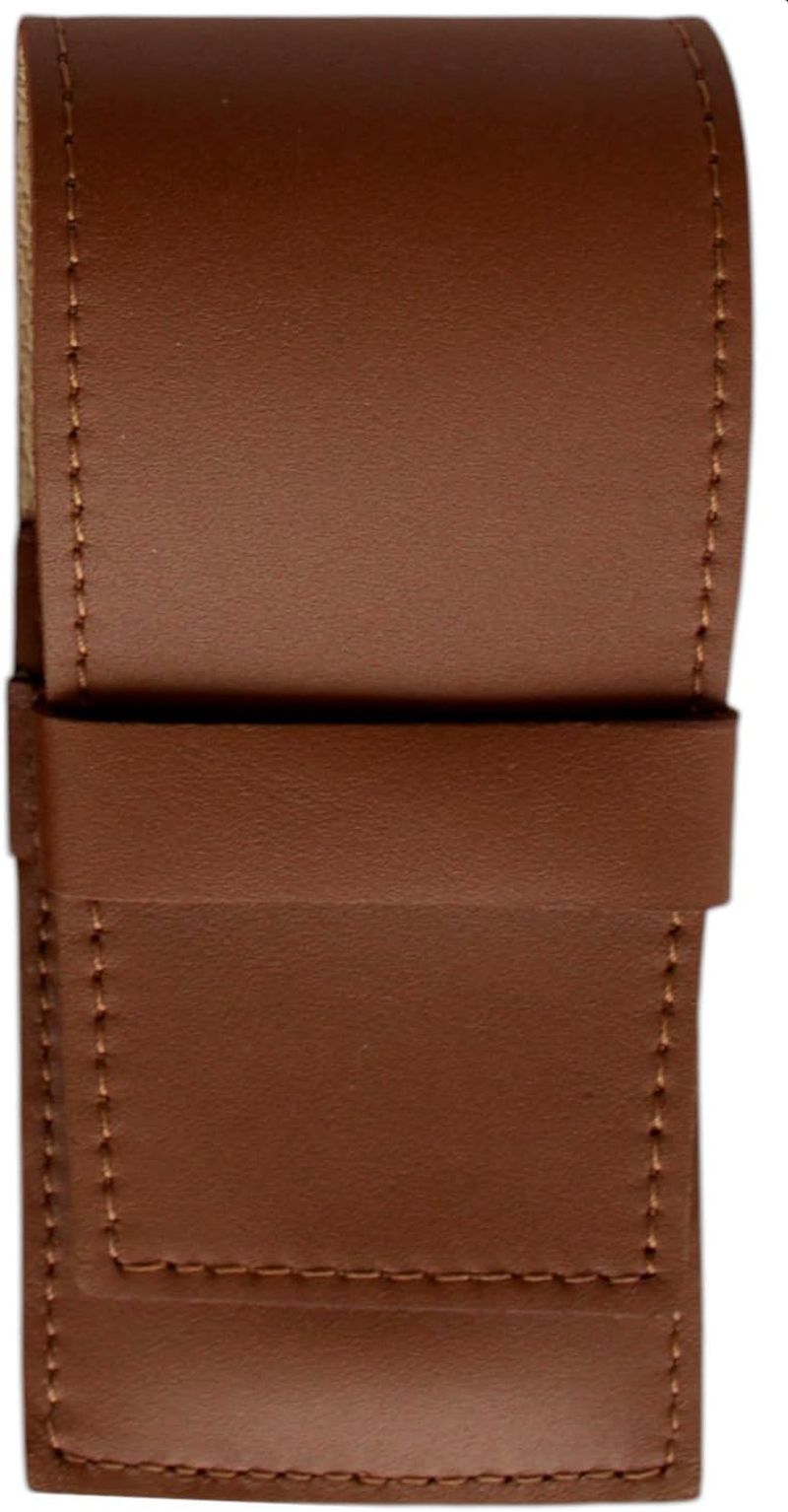 4-Piece Manicure Case with Nail Clippers Made of Genuine Leather Tenartis Made in Italy (Brown) image number 5