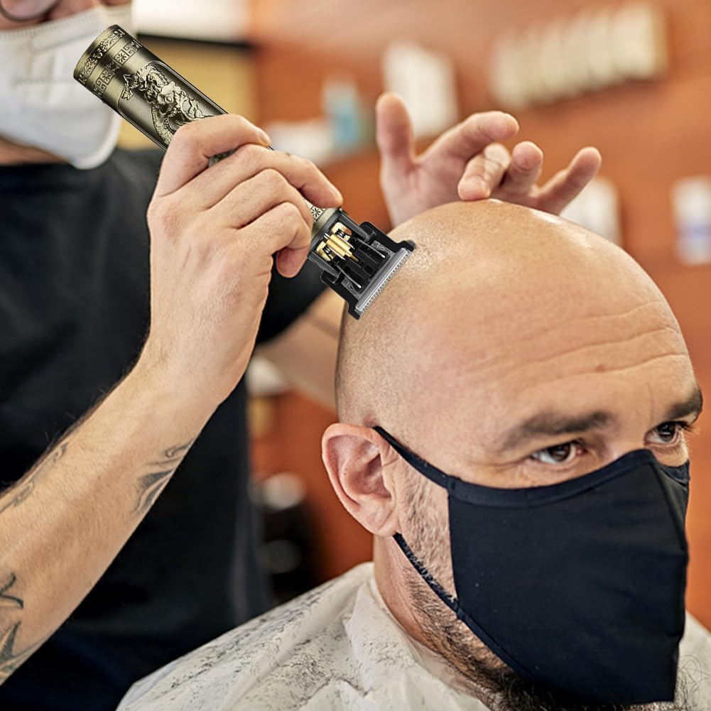 Doukesh Professional Hair Trimmer Set, Men'S Hair Trimmer with Guide Combs, Beard Trimmer, T-Shaped Trimmer, Rechargeable, Gold image number 5