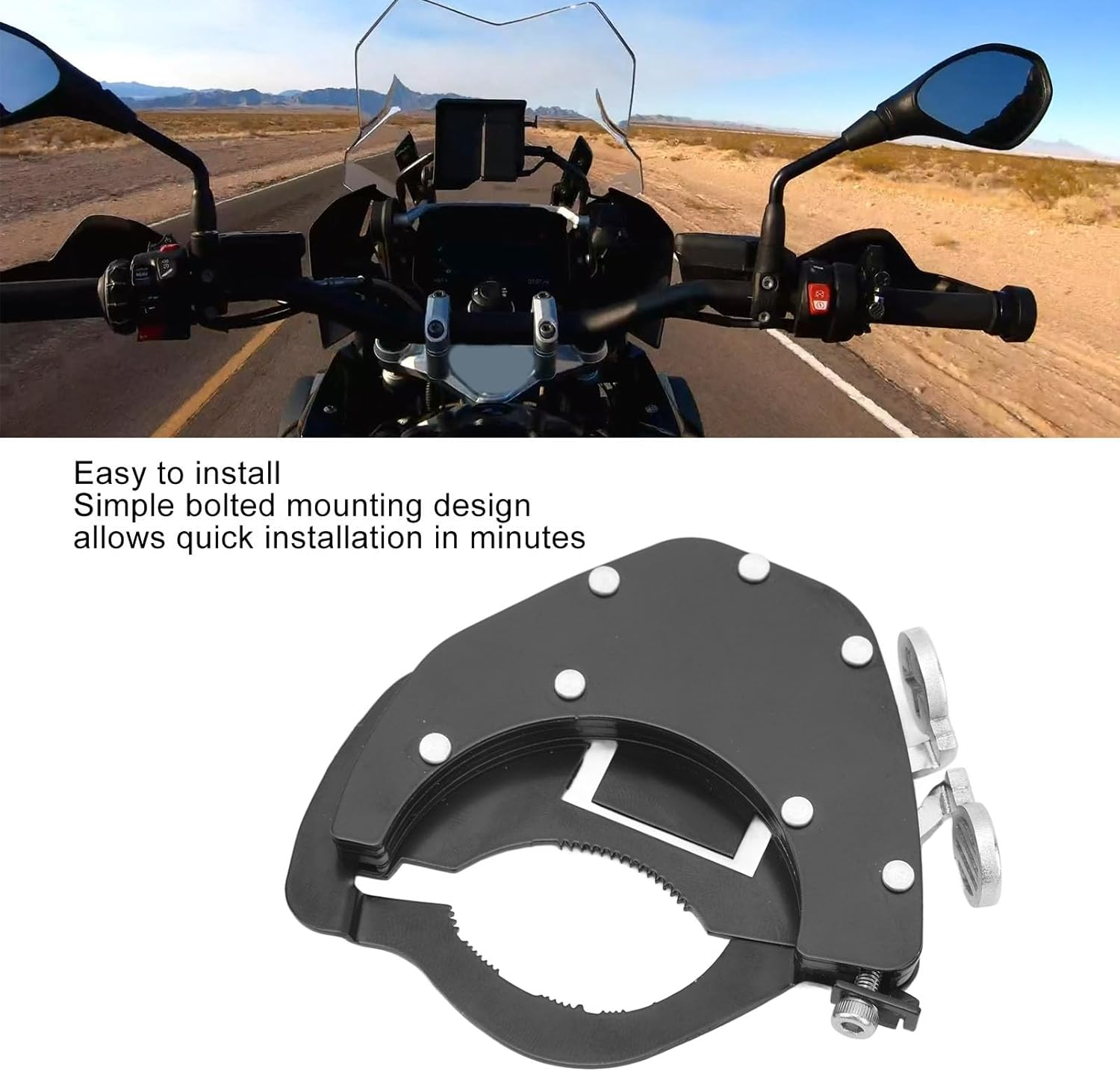 Motorcycle Throttle Lock, Motorcycle Cruise Control Throttle Assist Lock Retainer Universal Adjustable anti Theft Locking Device for Motorcycle Handlebar Throttle Lock image number 2