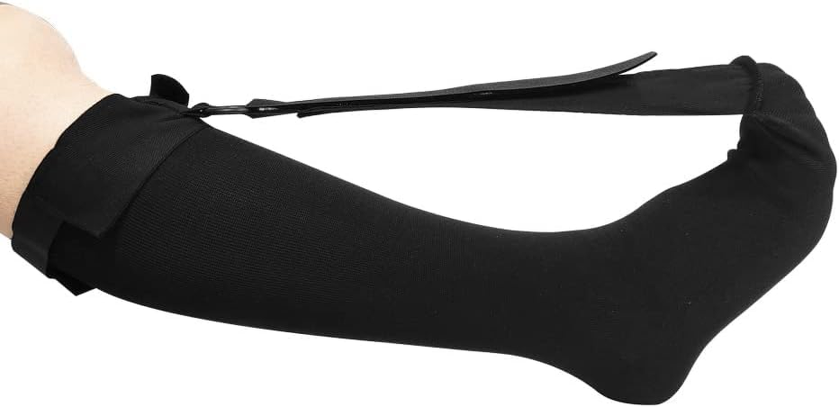 PFS Plantar Fasciitis Stretch Night Sock with Tread - for Pain Relief from Plantar Fasciitis and Achilles Tendonitis (Black, L/XL)