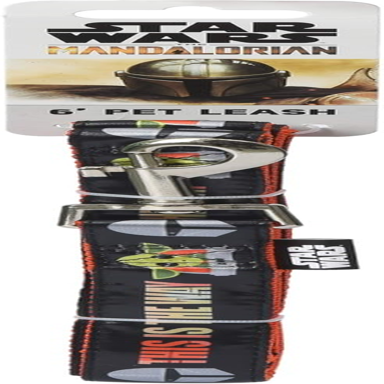 Star Wars for Pets the Mandalorian This Is the Way 6 Foot Dog Leash | Orange 6 Ft Dog Leash Easily Attaches to Any Dog Collar or Harness | Mandalorian Nylon Dog Leash 6 Feet for All Dogs image number 4