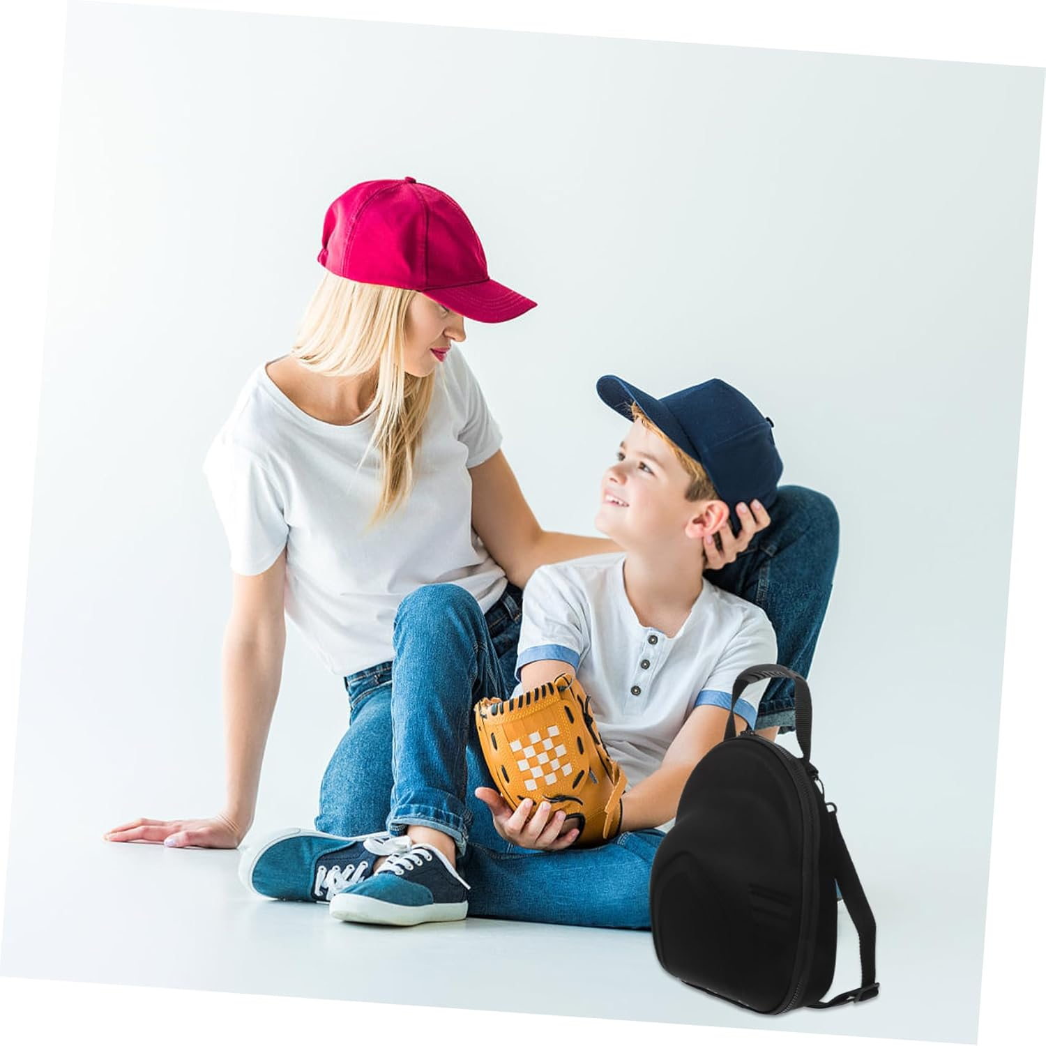 TOGEVAL Cap Storage Bag for Baseball Hats Travel Case Adjustable Shoulder Strap Hard Eva Material Organizer Box for Travel