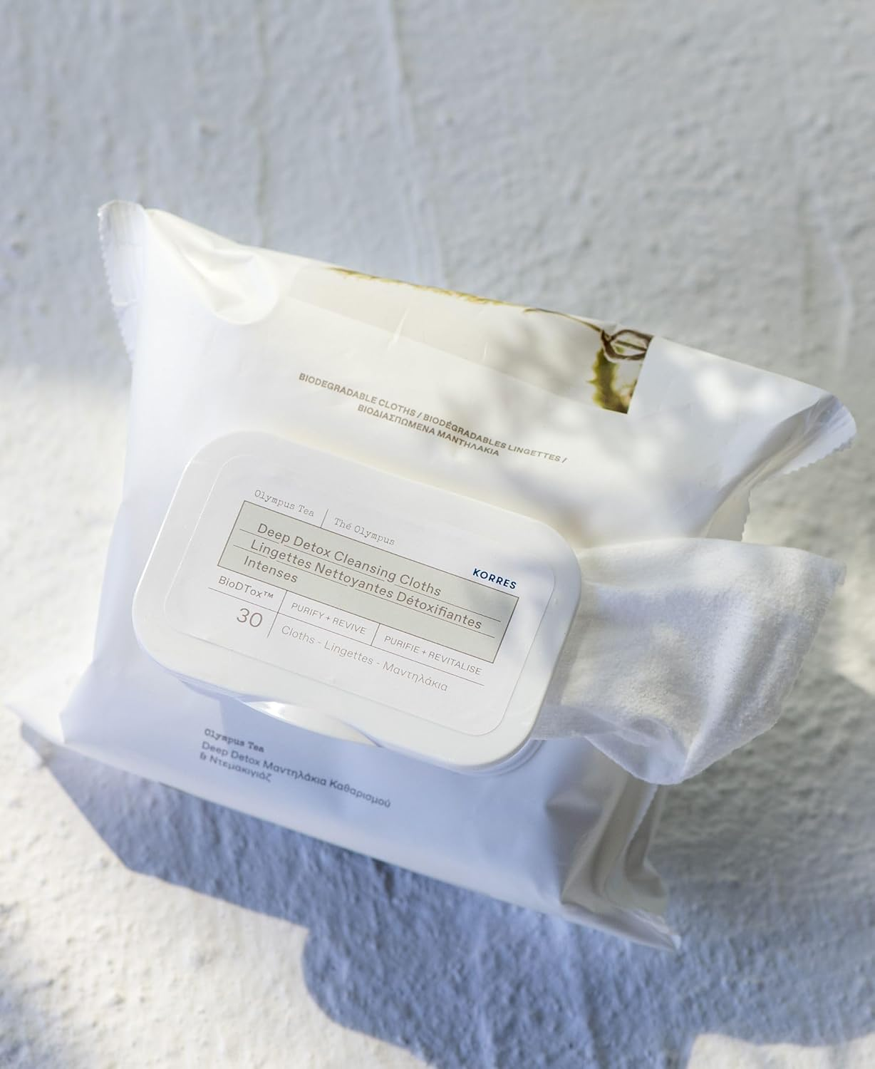 Korres Olympus Tea Detox Wipes (Pack of 30) image number 1