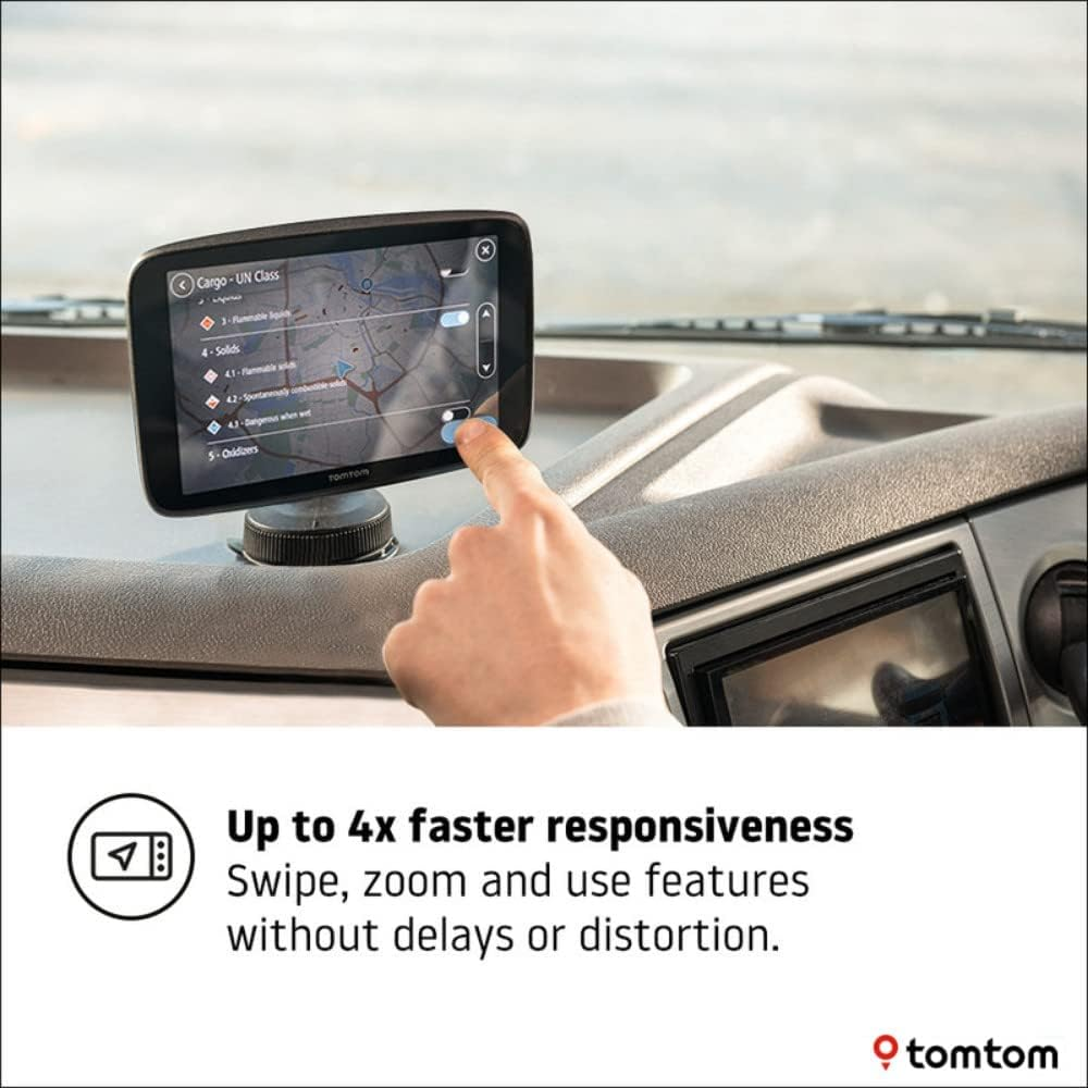 Tomtom Truck Sat Nav GO Expert, 7 Inch HD Screen, with Custom Large Vehicle Routing and Pois, Traffic Congestion Thanks to Tomtom Traffic, World Maps, Live Restriction Warnings, Quick Updates via Wifi image number 2