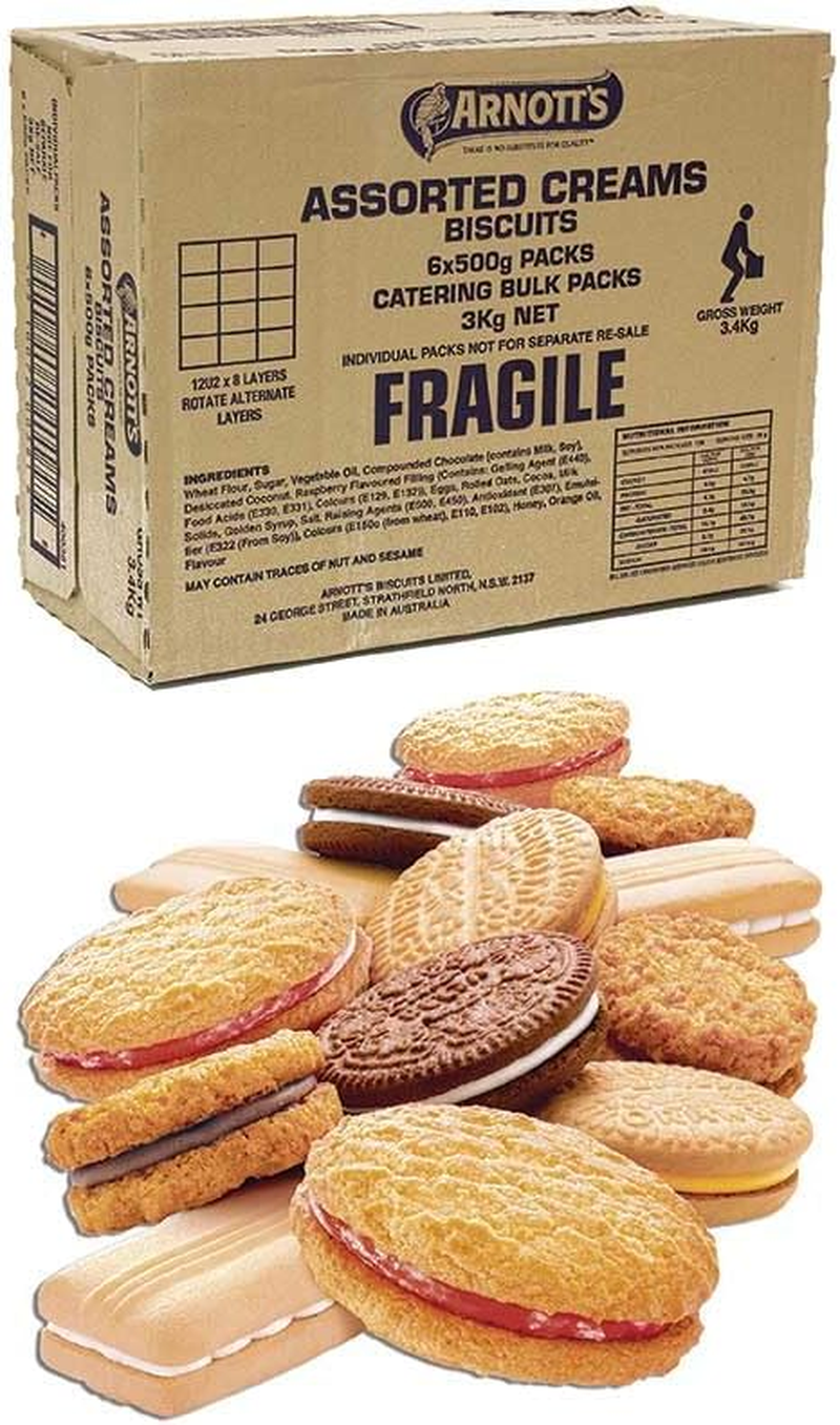 Arnotts Assorted Cream Biscuits 3 Kg