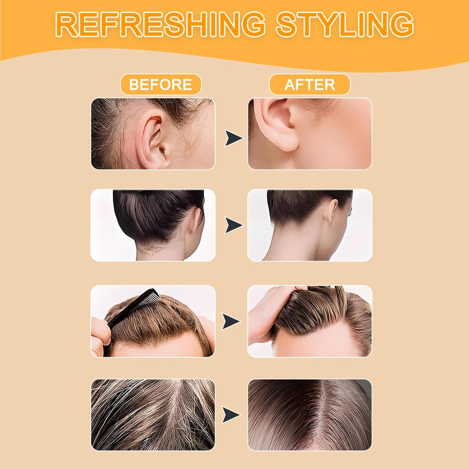 Checkzed Hair Styling Gel for Kids, Children'S Hair Wax Stick - Built-In Comb 2-In-1 Hair Finishing Stick, Natural Ingredients Refreshing and Non-Greasy, Easy to Styling, Compact and Portable image number 3