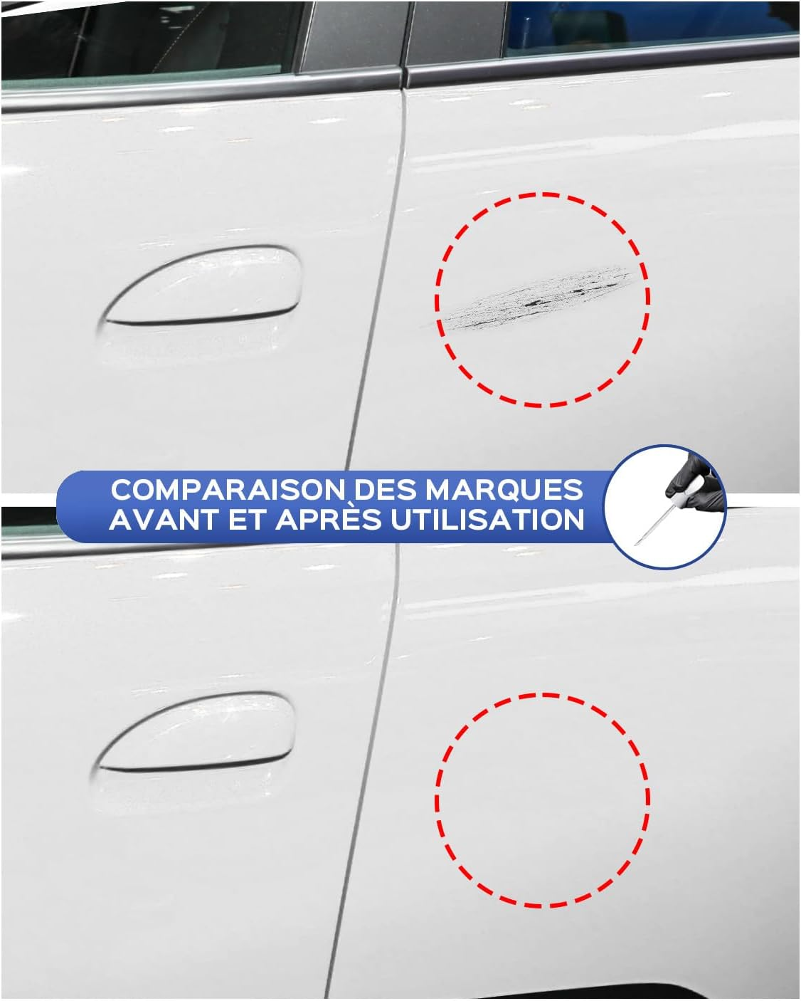 KQM Kaki Lichen/Dusty Grey Metallic Touch up Paint Kit for Dacia Exact Match - Touch up Scratches and Chips