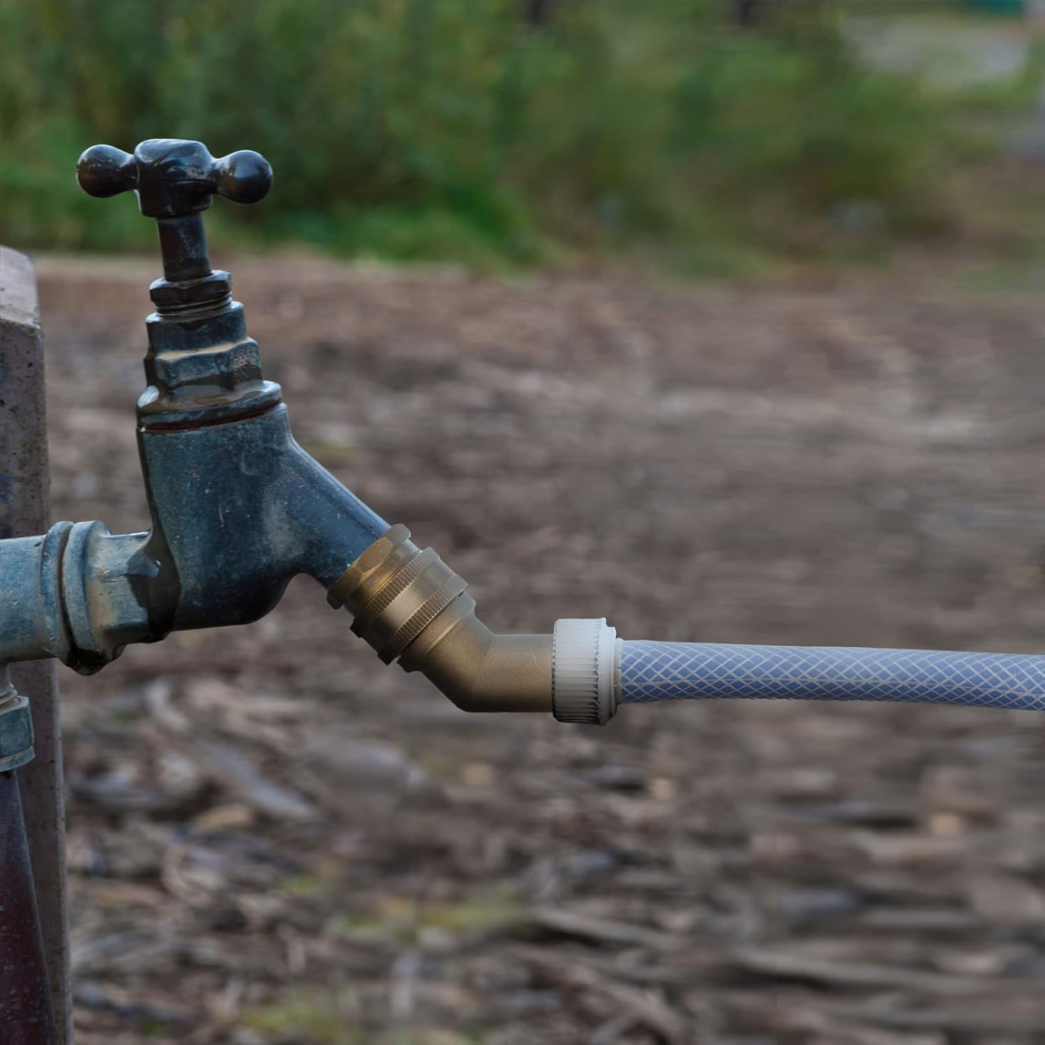 45 Degree Garden Hose Elbow, Eliminates Stress and Strain on RV Water Intake Hose Fittings, 3/4" GHT and Solid Brass, 2 Pack image number 3