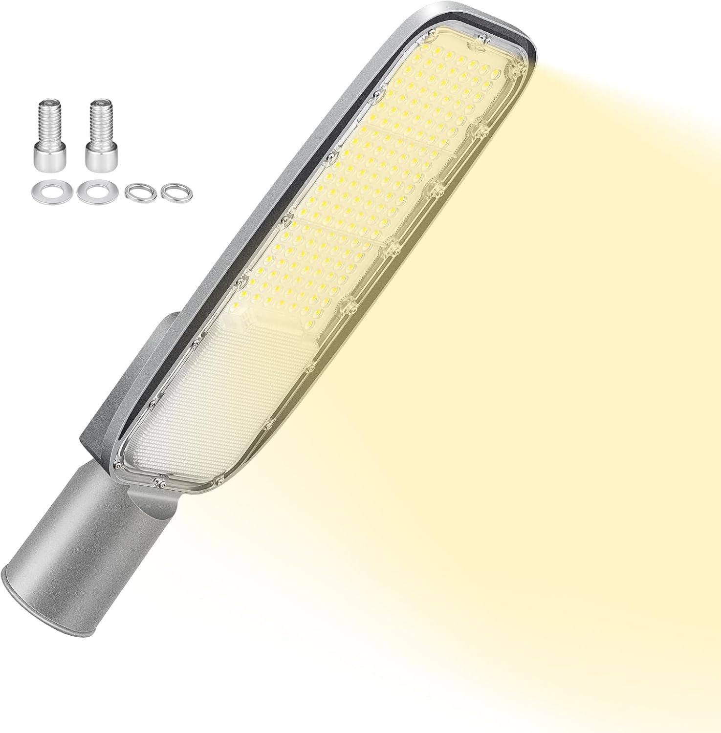 RIGIDON LED Street Light for Outdoor Use, 200 W, 13892 Lm, IP66 Waterproof, Warm White Parking Light for School Street, Parking, Basketball Court, Yard, Square, Garage, Garden, Flood Lights 4000 K