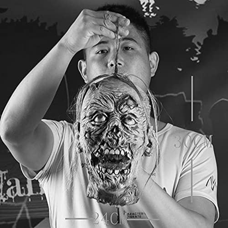 Mummy Head Hanging Ornament, Creepy Halloween Props Pendant Durable Halloween Horror Hanging Head Decoration for Home Haunted House Bar/1133 (Size : Female) image number 2