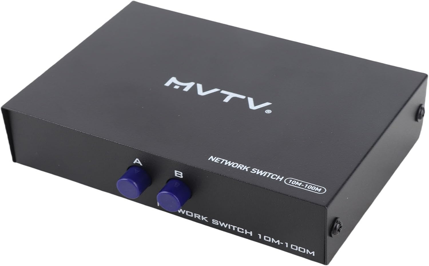 Pomya Iron Box RJ45 Network Switch 2 in 1 Out Selection Hub for Seamless Switching Black, 100M 1000M Ethernet Network Switch Splitter for Home image number 2