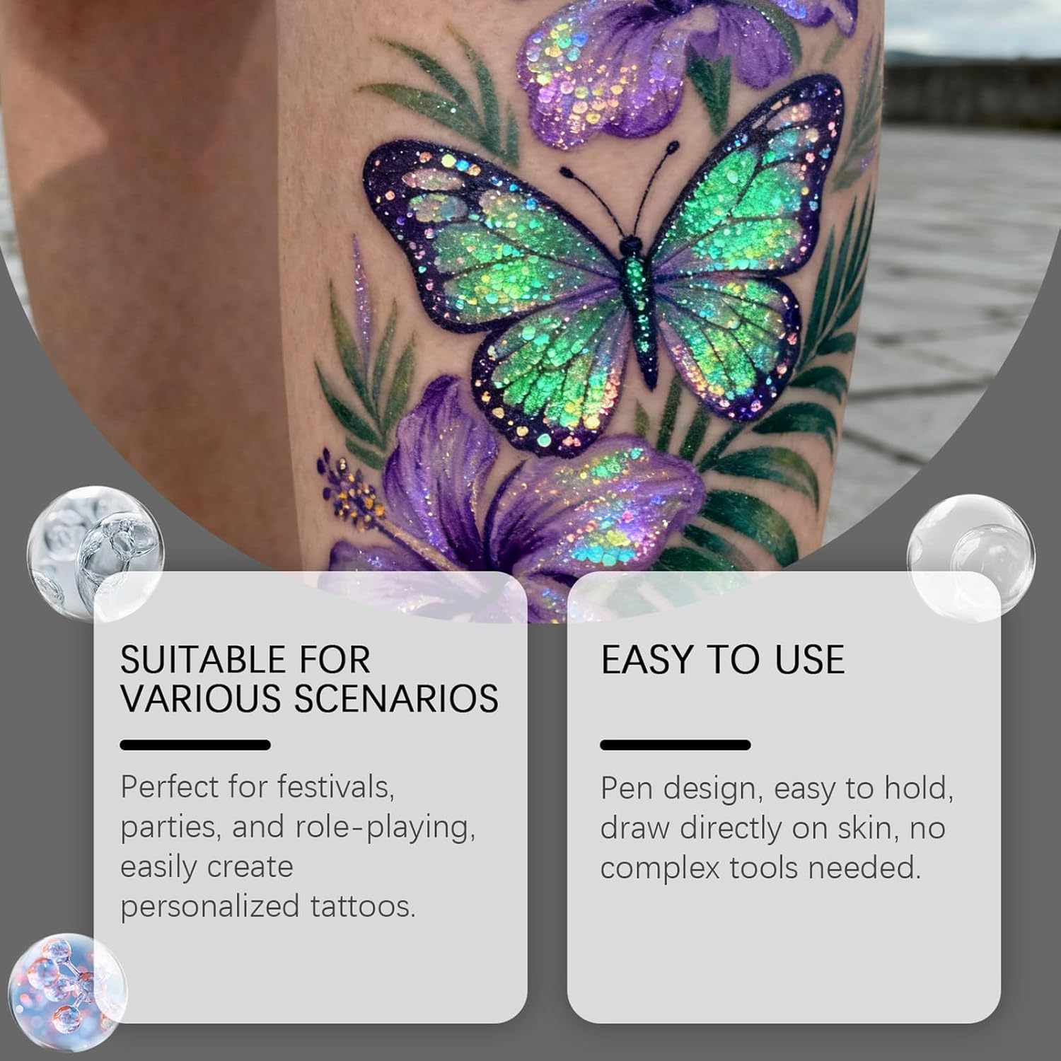 Body Marker,10 Colors Skin-Friendly Face Paint,High-Definition Skin Markers - for Kids Adults Birthday Party Cosplay Festival Makeup Role-Playing Gathering image number 3