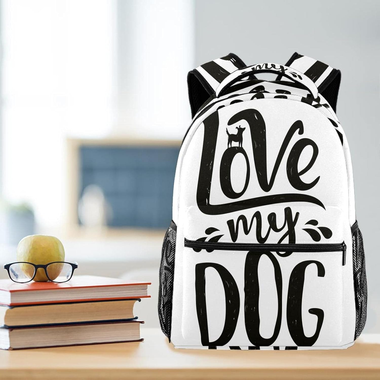 Love My Dog Backpack Students Shoulder Bags Travel Bag College School Tote Backpacks image number 2