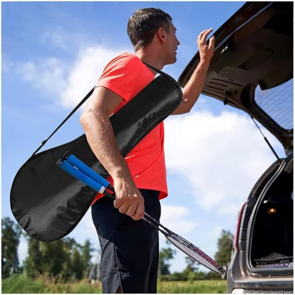 Jindizi Single Shoulder Badminton Racket Bag Portable Accessory Pouch for Outdoor Sports Lightweight Reusable Storage for Badminton Gear and Easy Carrying