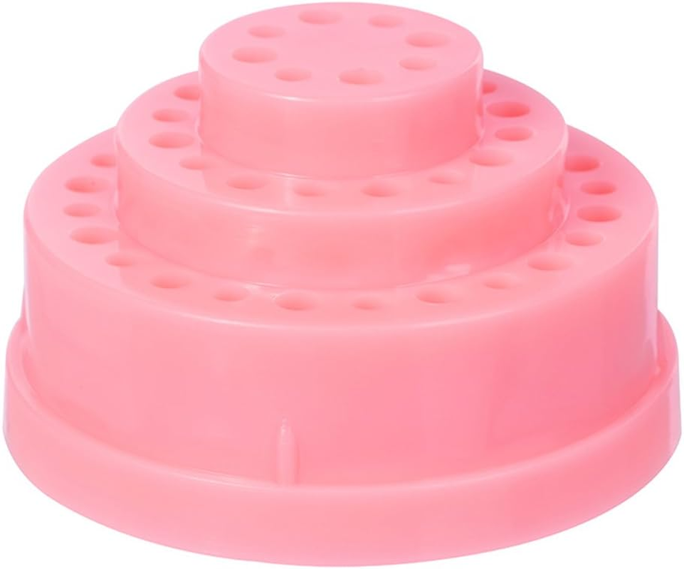 Nail Drill Bit Holder Stand Displayer Organizer Co Ainer 48 Holes Nail Tools Acrylic Cover image number 3