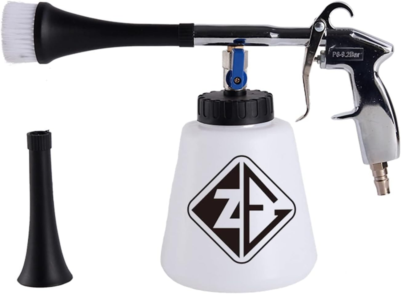 High Pressure Cleaning Tool Turbo Cleaning Gun Car Detailing Kit Professional Auto Interior Cleaner Detailing Wash Wash Spray Bottle Nozzle with 1L Bottle for Air Compressor