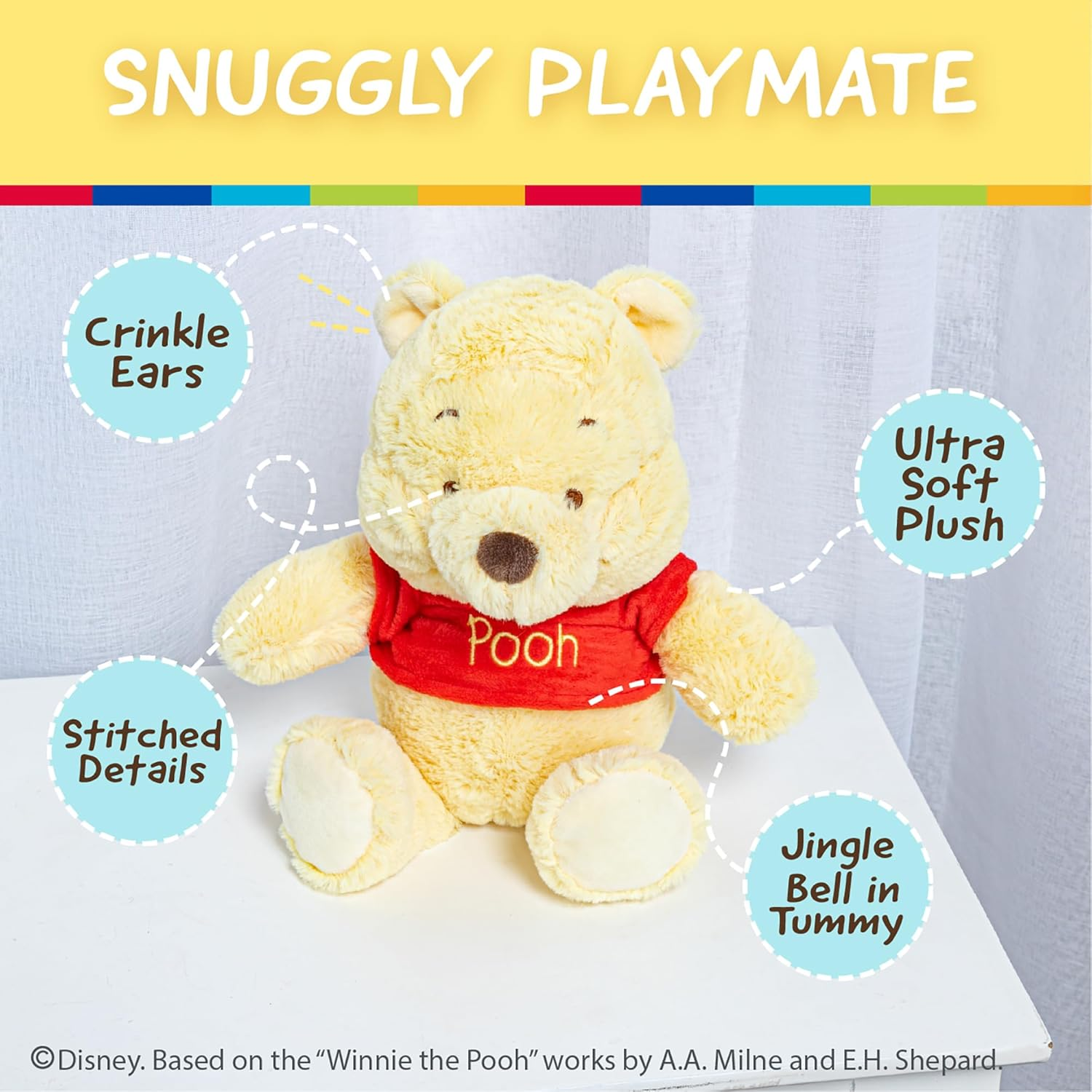 Winnie the Pooh - Disney Pooh Beanie Small Stuffed Plush Toy, 30 X 19 X 13Cm image number 6