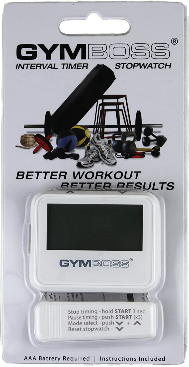 Gymboss Interval Timer and Stopwatch - White/Gray Gloss image number 2